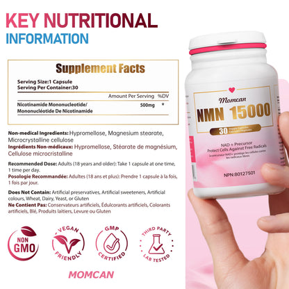 NMN 15000 | 500 mg | Cellular Energy & Healthy Aging