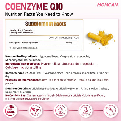CoQ10 200mg | Energy & Heart Support